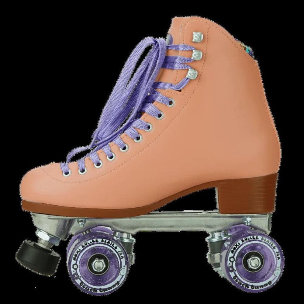 Moxi Beach Bunny Roller Skates, Peach Blanket, Size 7 (fits like 8), like new - Picture 3 of 14